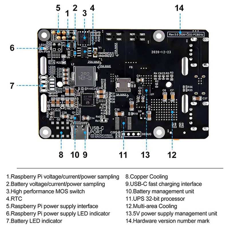 AA08-2X For Raspberry Pi 4 UPS - đánh giá và giá Raspberry Pi Uninterrupted Power Supply Ups 18650