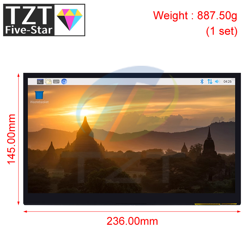 TZT 10.1 Inch HDMI-compatible  - đánh giá và giá Raspberry Pi 10.1 Inch Capacitive Touch Screen Ips
